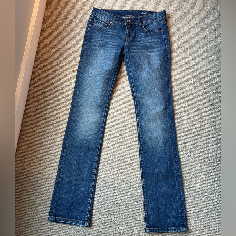 Seven7 Y2K Low Rise Women's Blue Jeans